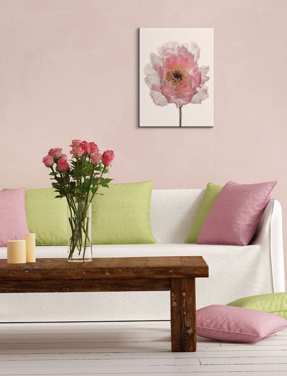 Champagne Pink Peony - Obraz na płótnie - obrazek 3