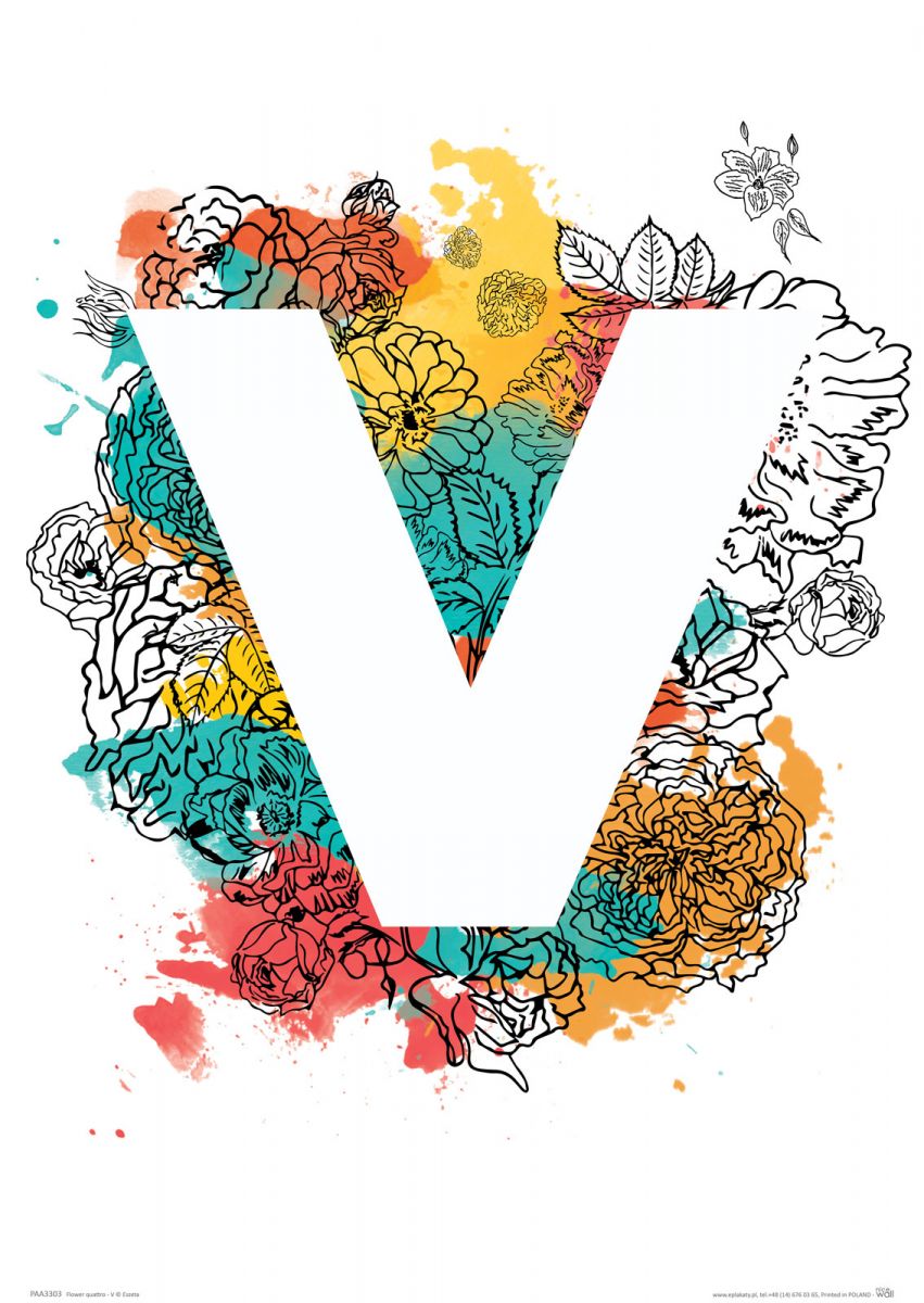 Flower quattro - V - plakat