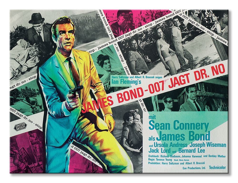 James Bond (Dr No Montage) - Obraz na płótnie - obrazek 2