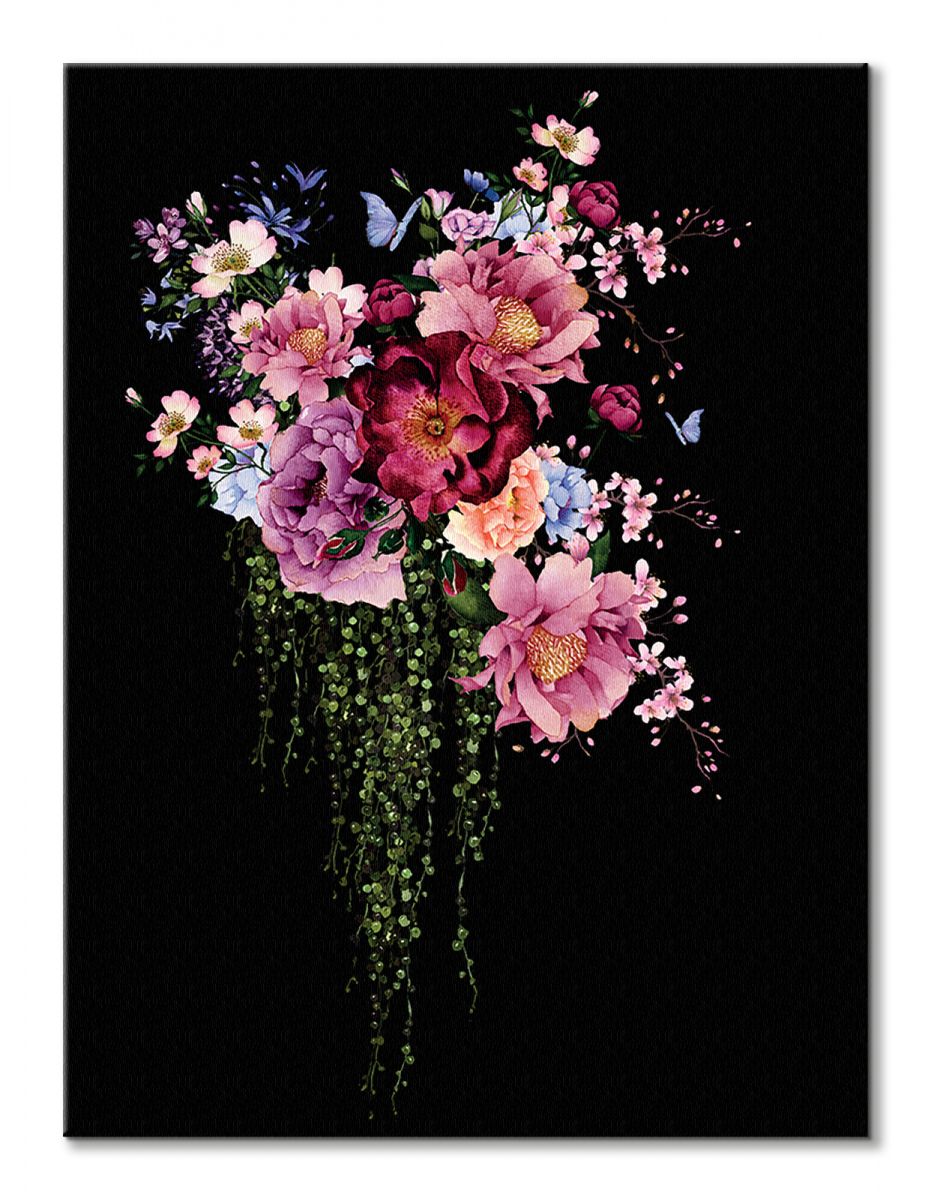 Peony and Roses II - obraz na płótnie - obrazek 2