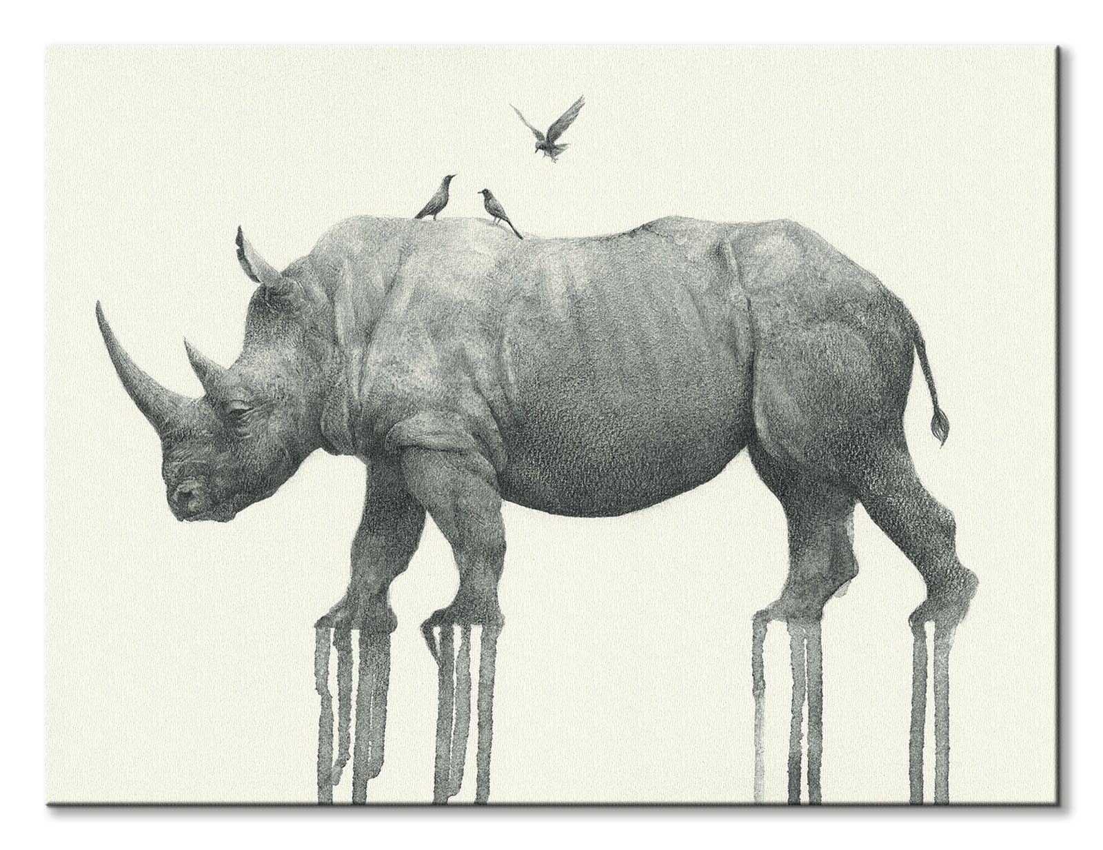Majestic Rhinoceros - obraz na płótnie - obrazek 2