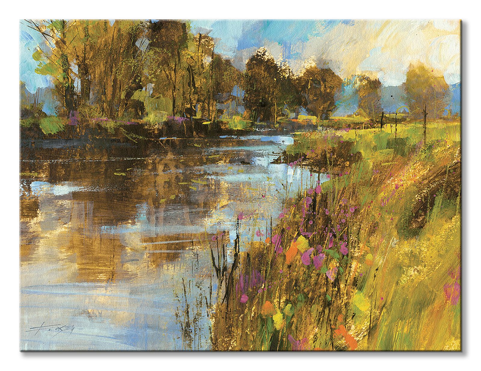 Spring River - obraz na płótnie - obrazek 2