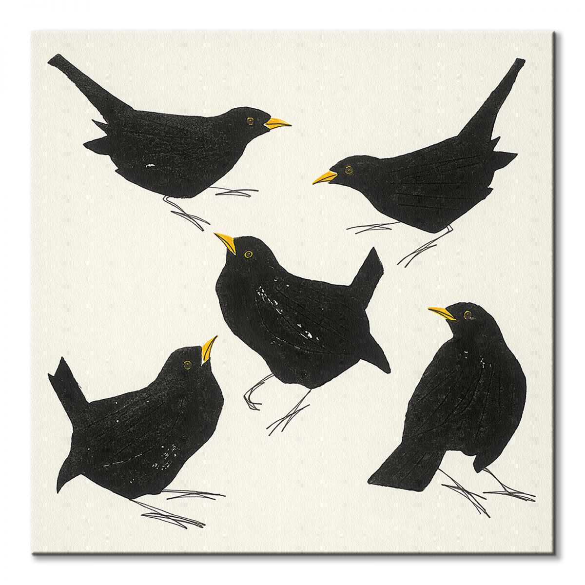 Blackbirds - obraz na płótnie - obrazek 2