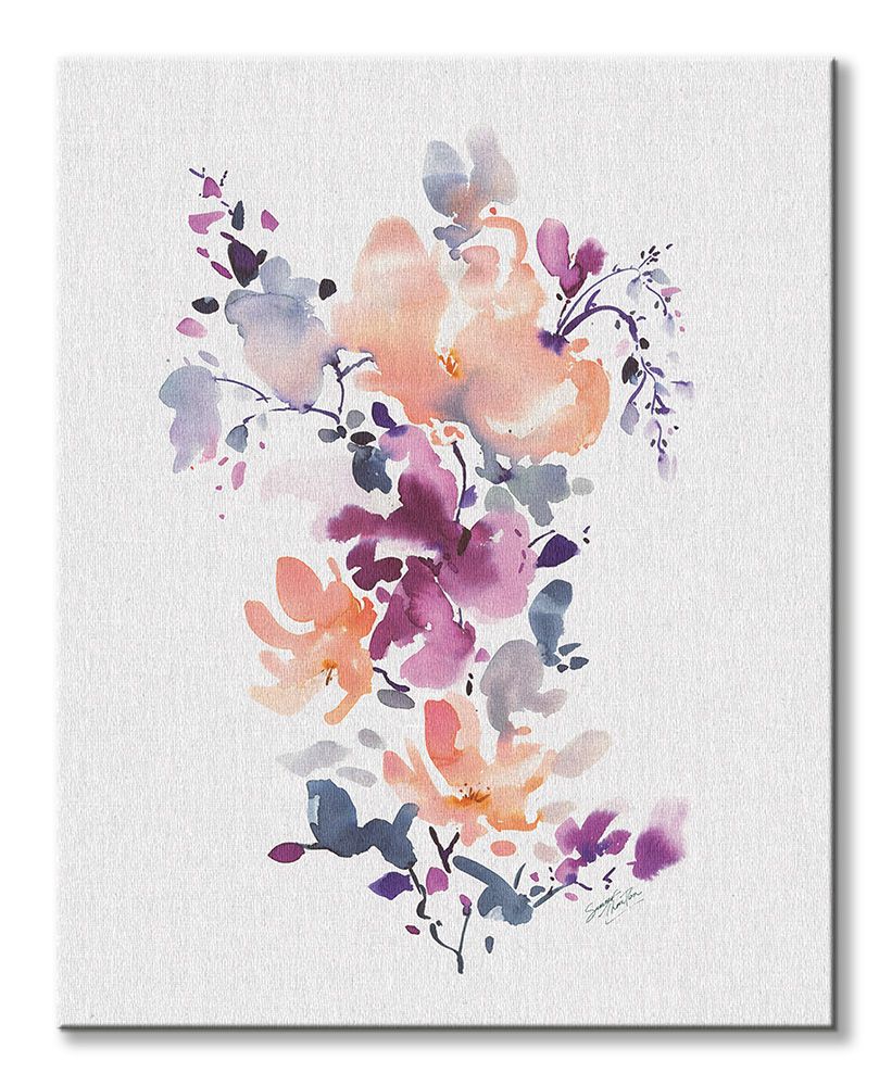 Watercolour Floral I - obraz na płótnie - obrazek 2