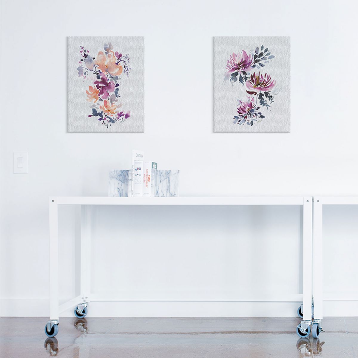 Watercolour Floral I - obraz na płótnie - obrazek 4