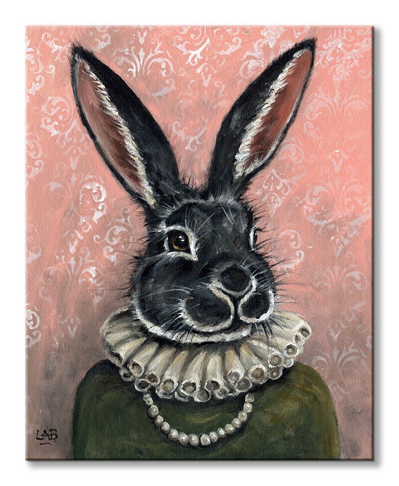 Lady Bunnikins - obraz na płótnie - obrazek 2