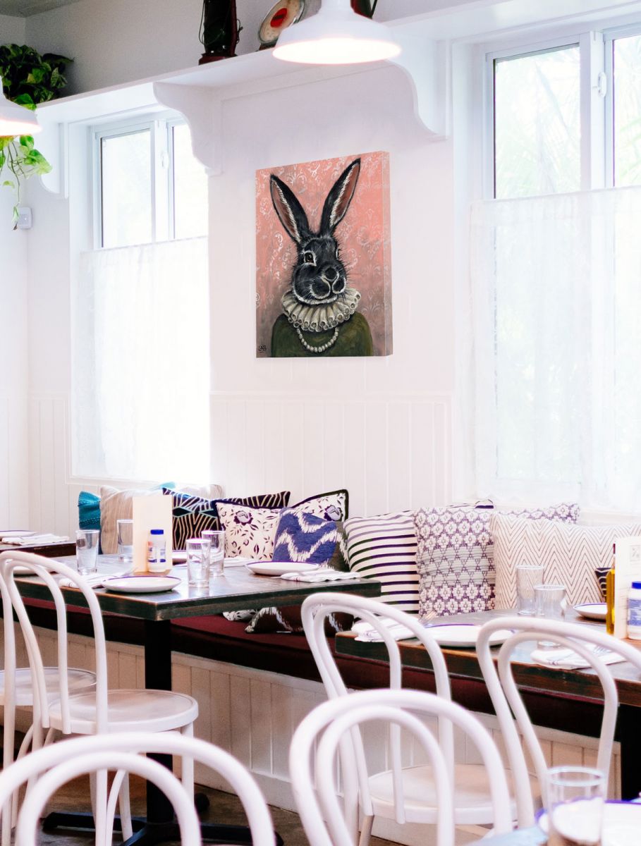 Lady Bunnikins - obraz na płótnie - obrazek 3