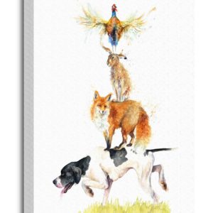 Piramida zwierząt - obraz na płótnie