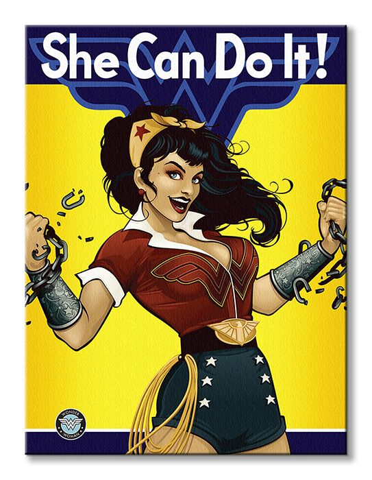 Wonder Woman (She can do it) - Obraz na płótnie - obrazek 2